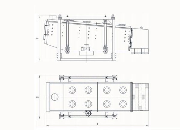 方形搖擺篩平面圖